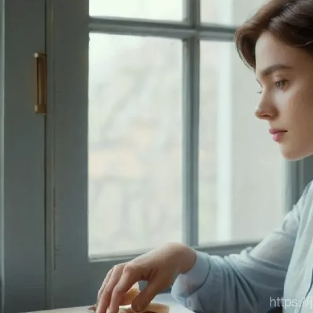 신경근육 장애 진단 과정 - **"Subtle Changes: A Quiet Morning Moment"**
    A young adult female, mid-20s, with short, neat hai...