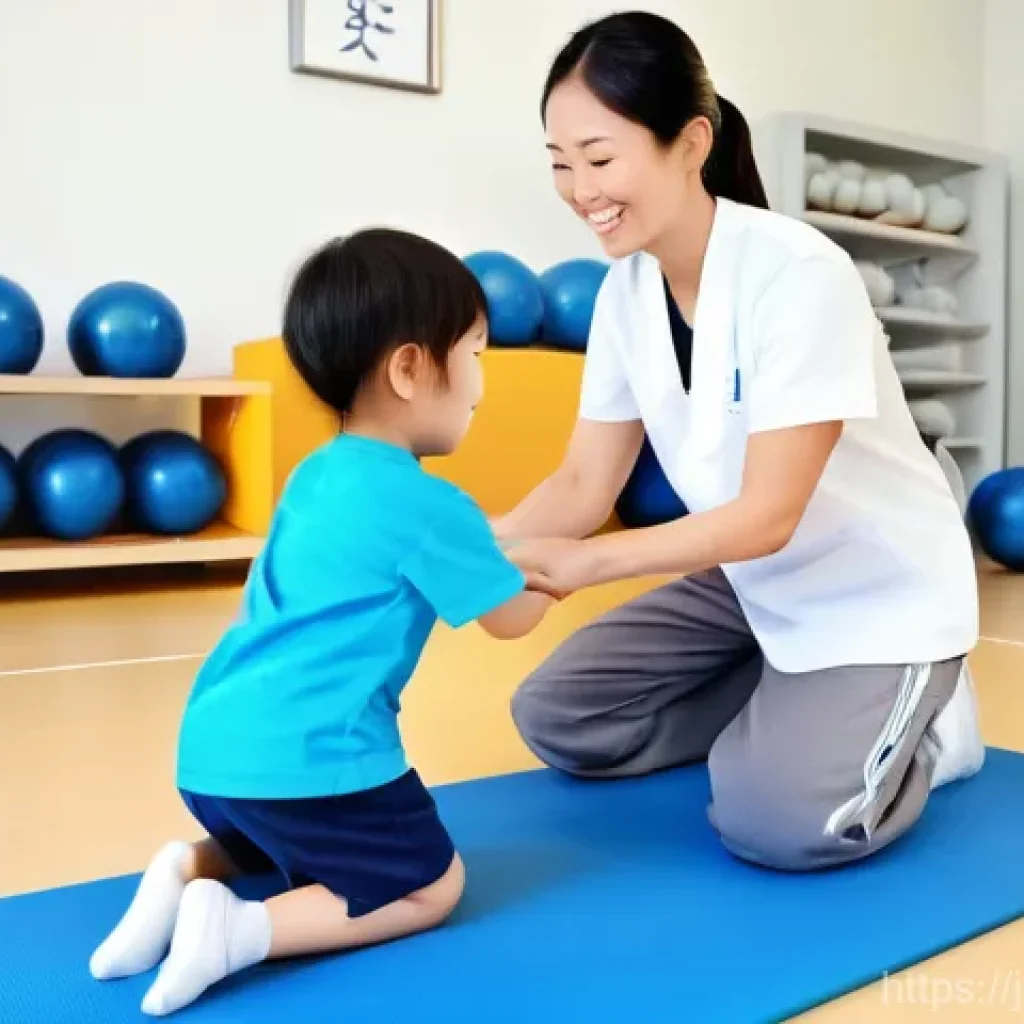 근육병과 재활운동 프로그램 - **Prompt 1: Personalized Early Intervention for a Child**
    "A bright, naturally lit physical ther...