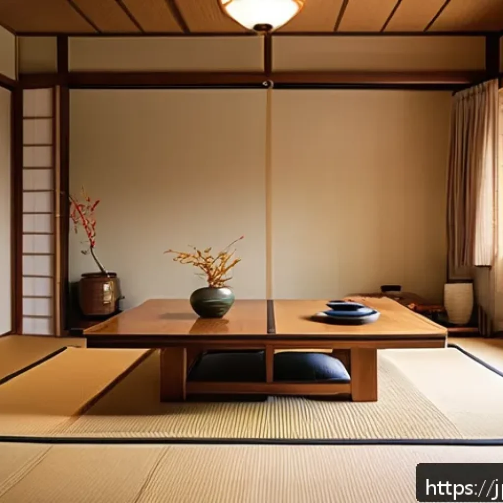 파킨슨병 환자와 가족의 생활관리 팁 - A cozy Japanese-style living room optimized for Parkinson’s disease patients, featuring low-height f...