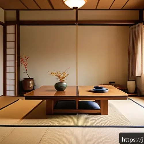 파킨슨병 환자와 가족의 생활관리 팁 - A cozy Japanese-style living room optimized for Parkinson’s disease patients, featuring low-height f...